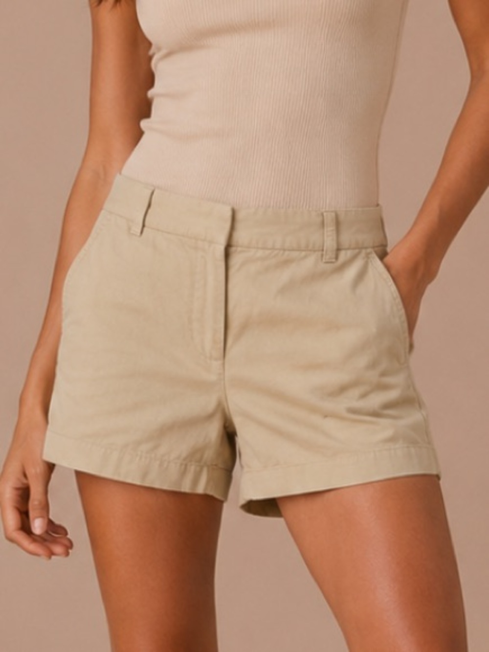 J.Crew Classic Khaki Chino Shorts | Women's Size 8 | Casual Summer Essential